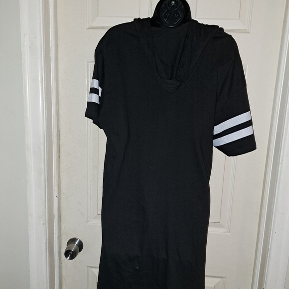 On fire graphic hooded T- shirt size 1X A-37 - Picture 2 of 5